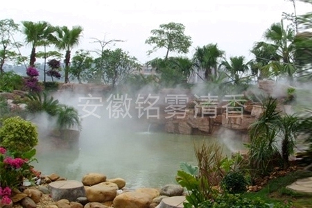 龙山公园假山水池造雾-已竣工(图1)
